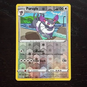 Purugly 116/163 Pokemon Battle Styles Sword & Shield Reverse Holo Uncommon NM - Picture 1 of 2