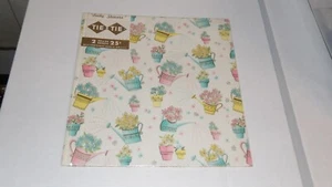 Vintage 1950's Tie Tie Gift Wrapping Paper Two Sheets Lucky Showers - Picture 1 of 3