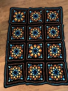 Stained Glass Window Handmade Afghan Blanket - Picture 1 of 3
