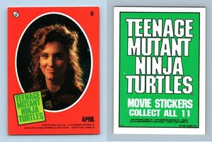 April #6 Teenage Mutant Ninja Turtles : The Movie 1990 Topps Large Sticker - Picture 1 of 1