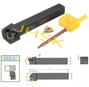 SER1212H16 100mm Drehmaschine Gewinde Drehwerkzeug + 16ER AG60 Wendeplatte + T15 Schlüssel - Bild 1 von 5