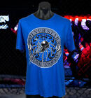 Anderson Silva Silver Star Mens T Shirt Blue "The Spider" UFC MMA S/S Size Large