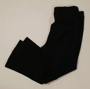 Pantalón para mujer CLUB MONACO negro algodón elástico frente plano pierna recta recortado... - Imagen 1 de 6