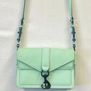 Rebecca Minkoff Crossbody - Mintgrün, Blauer Besatz Neu ohne Etikett - Bild 1 von 13
