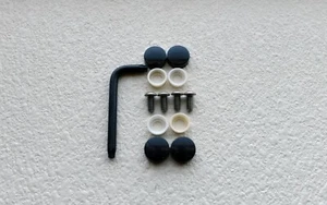 Security Theft Deterrent Screws BMW REAR License Plate Frame (4 pcs) with CAPS - Picture 1 of 5