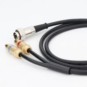 Câble cuivre OFC avec fil torsadé plaqué or 5 broches vers 2RCA pour phono tournable - Photo 1/11