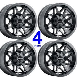 4) 12" Rims Wheel some Kubota RTV 900 1100 UTV ATV 12x8 5/4.5 Type 416 BLACK - Picture 1 of 14