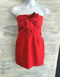 NEW! ALEXIA ADMOR D2773 Bow-Tie Strapless Sheath Dress, 12 - Red - $199 - Picture 1 of 11