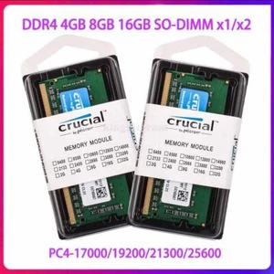 Crucial 4GB 8 GB 16GB DDR4 2400 2666 3200 MHz SO-DIMM 260-Pin Laptop Memory lot - Picture 1 of 11