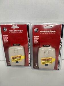 LOT OF 2 New GE Indoor Outlet Adapter  Smart Remote Plus Receiver RF100RXPS 
