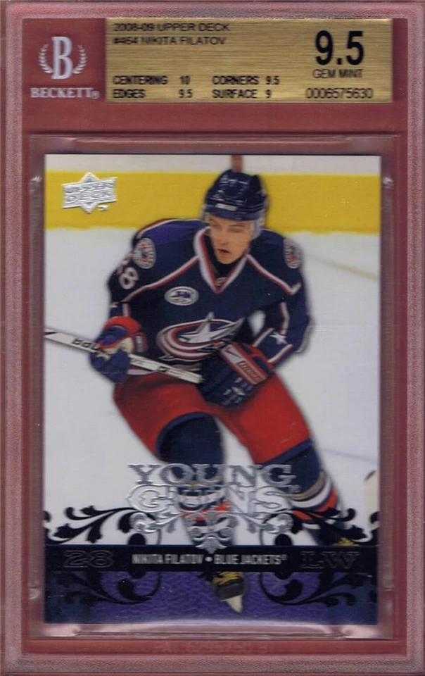 NIKITA FILATOV ROOKIE 2008-09 UPPER DECK YOUNG GUNS #464 RC BGS 9.5 YG GEM MINT - Image 1 of 1