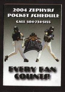 New Orleans Zephyrs--2004 Pocket Schedule--Coke - Picture 1 of 2