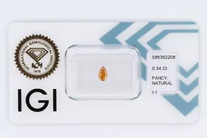 💎 Fancy Diamant Cushion Brilliant. B. Yellow 0.24 ct. - I1 - IGI Zertifikat 💎 - Bild 1 von 5