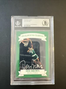 1991 Basketball Slam Dunk Champion Dee Brown Autograph Card Beckett Authentic - Picture 1 of 2