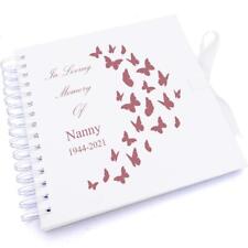 Personalised Nanny In Loving Memory Butterflies Scrapbook Photo Album UV-519