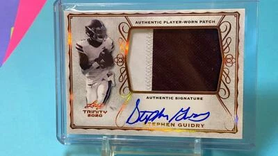 2020 Leaf Trinity - STEPHEN GUIDRY - Dallas Cowboys - Rookie RC Patch/Auto - Image 1 of 2