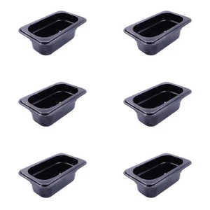 AcMax 6 Stück GN 1/9 Gastronormbehälter GN Behälter 0,6 Liter Tiefe 65 mm Kunsts - Bild 1 von 11
