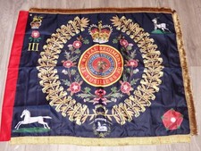 The Royal Regiment of Fusiliers 3rd battalion Regimental colours flag.