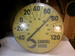 Vintage Cargill Seeds ~ Ohio Jumbo Dial Barn Farm Advertising Thermometer ~ READ - Picture 1 of 7