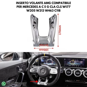 ✅ INSERTO VOLANTE AMG COMPATIBILE MERCEDES CLASSE A B C E G CLA CLS ✅ - Foto 1 di 5