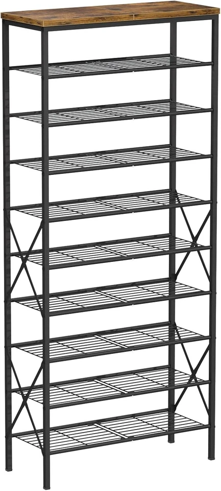 Высокий органайзер для обуви 8 уровней, стойка для обуви большой емкости вмещает 32 пары  - Изображение 1 из 4
