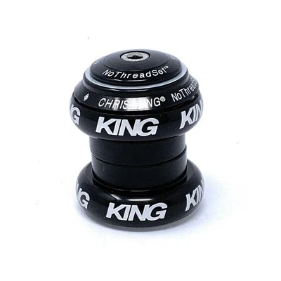 Chris King No ThreadSet Bold 1-1/8" Headset Bike Threadless Black New - Image 1 of 4