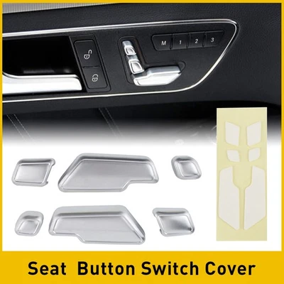 Seat 6pcs Door Adjust Button Fit Cover Switch 2010-2014 Mercedes-Benz C300 E350 - Image 1 of 4