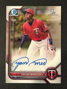 Yasser Mercedes 2022 Bowman Chrome 1st Auto Twins  - Picture 1 of 2