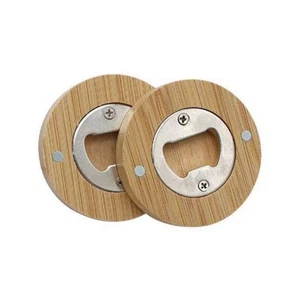Bottle Opener Round Shape Coaster Fridge Magnet Decor  Opener Decoration 4102 - Foto 1 di 7