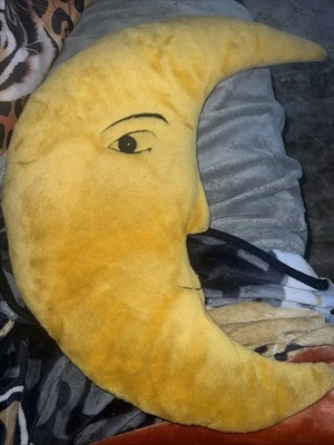 90s Salamander Graphix Crescent Moon Wall Decor Plush Pillow 22" long FREE SHIP - Image 1 of 2