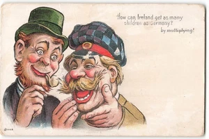 How can Ireland get as many children as Germany? multiplying! VTG Postcard TM2. - Picture 1 of 2