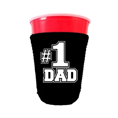 #1 Dad Neoprene Collapsible Party Cup Coolie, Father's, Day, Gift - Image 1 of 3
