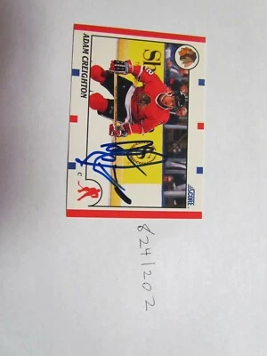1990 1991 Score Adam Creighton signed NHL Hockey Card 2 - Image 1 of 2