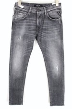 REPLAY Jondrill W30/L30 Men Jeans Distressed Black Aged 5 Years Stretch Skinny