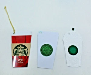 Starbucks Coffee 2014 Gift Card Paper Cup Green Dot Frappuccino Zero Balance Set - Imagen 1 de 12