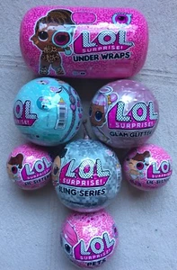 LOL Surprise - Lot of 7: Under Wraps Bling Series Glam Glitter, Lil Sisters Pets - Picture 1 of 11