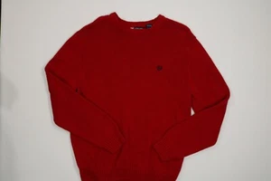 Mens Chaps Red Crewneck Knit Sweater Large L EUC - Picture 1 of 5