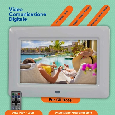 Cornice Digitale HD 7'' Foto JPEG  Ingresso USB SD CARD Sveglia Video Calendario - Immagine 1 di 4