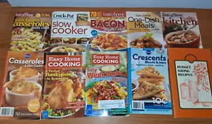 Lot of 10 Easy Recipes Mini Cookbooks Bacon Slow Cooker Casseroles Crescents - Picture 1 of 19