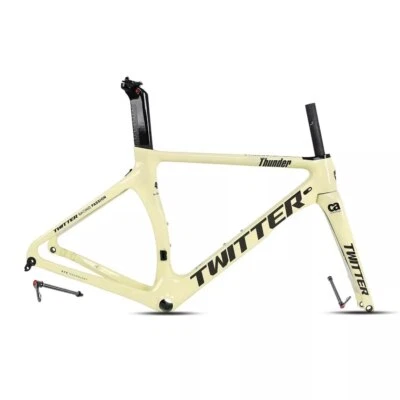 700C Aero Carbon Fiber Road Bike Frame C Brake Carbon Fork Gravel Bike Frameset - Image 1 of 4