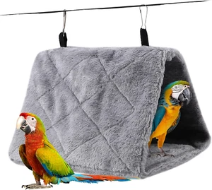 Warm Bird Nest House, Bird Bed for Cage, Plush Parrot Hanging Hammock Shed Hut C - Picture 1 of 12