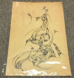 Original 1963 Psychedelic Drug Art ~ JOHNNY LINDNER Seggexes Wurving ~ 20x30 - Bild 1 von 3