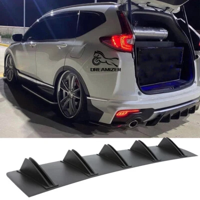 Kit de alerón divisor de 10 aletas de tiburón difusor de labios trasero para Honda CR-V CRV Foto 1 de 4