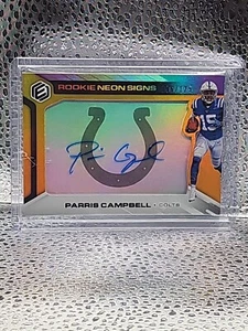 PARRIS CAMPBELL 2019 PANINI ELEMENTS ROOKIE NEON SIGNS AUTO RC #D /125 SP - Picture 1 of 3