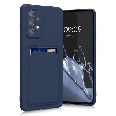 KWMOBILE Case for Samsung Galaxy A52 A52 5G A52s 5G with Credit Card Holder Slot on Back