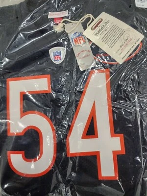 Camiseta Brian Urlacher Chicago Bears Mitchell & Ness Auténtica Azul Marino NFL 36 Pequeña Foto 1 de 4
