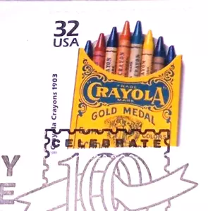 Crayola Crayons - Celebrate the Century - 1998 22kt Golden Replica Stamps - Picture 1 of 4