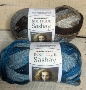 2 Red Heart Sashay Yarns 3.5oz 30 yards each Bulky Waltz Valse And Jive (u) - Picture 1 of 4