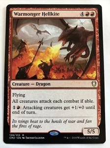 MTG Commander Anthology Volume II Warmonger Hellkite 128/312 NM Rare - Picture 1 of 2