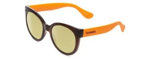 Havaianas NORONHA/M Cateye Polarized BI-FOCAL Sunglasses Brown Ochre Orange 52mm - Picture 1 of 10